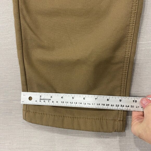 CAT Caterpillar Work Pants Mens 40 x 30 Brown Canvas Fleece Lined Insulated - Picture 8 of 12